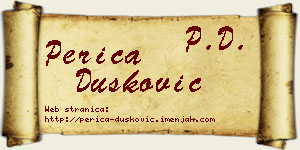Perica Dušković vizit kartica